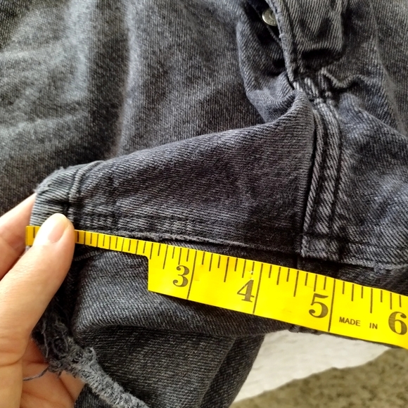 abercrombie and Fitch the dad short high rise crossover waist in black Sz 27/4 - Picture 9 of 9